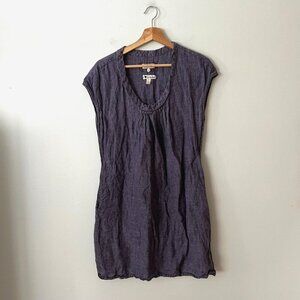 Malvin Germany I Love Linen Purple Scoopneck Cap Sleeve Dress Women's Size M/8
